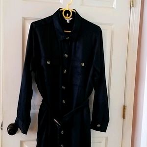 Black shirt dress  with belt